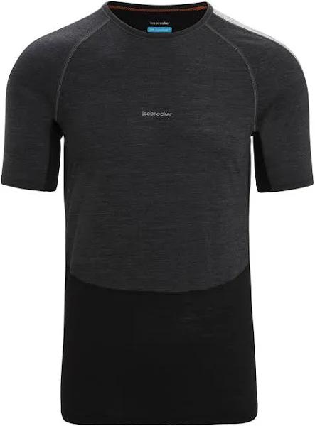 Icebreaker 125 ZoneKnit Crewe Short Sleeve T-Shirt Grey Black - L