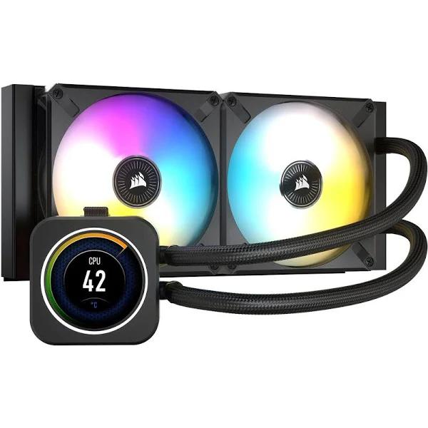 Corsair iCUE H100i Elite 240mm LCD Display Liquid CPU Cooler