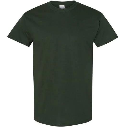 Gildan Mens Heavy Cotton Short Sleeve T-Shirt Forest Green XL