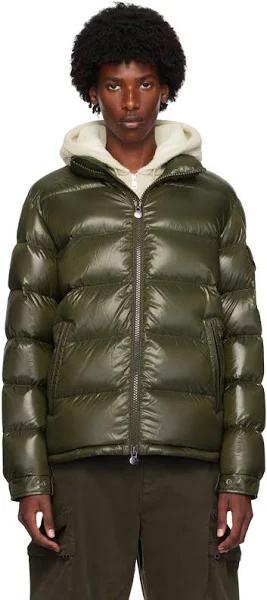 Moncler Khaki Maya Short Down Jacket