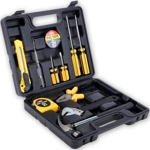 Handy Hardware 11pce Tool Set With Carry Case Compact Convenient Versatile