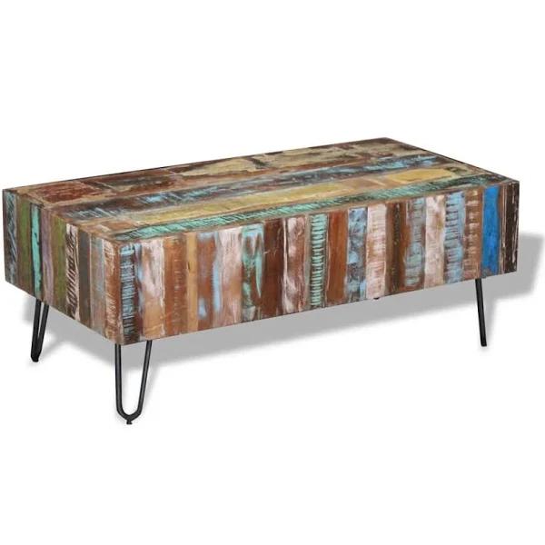 vidaXL Coffee Table Solid Reclaimed Wood 100X50X38 cm