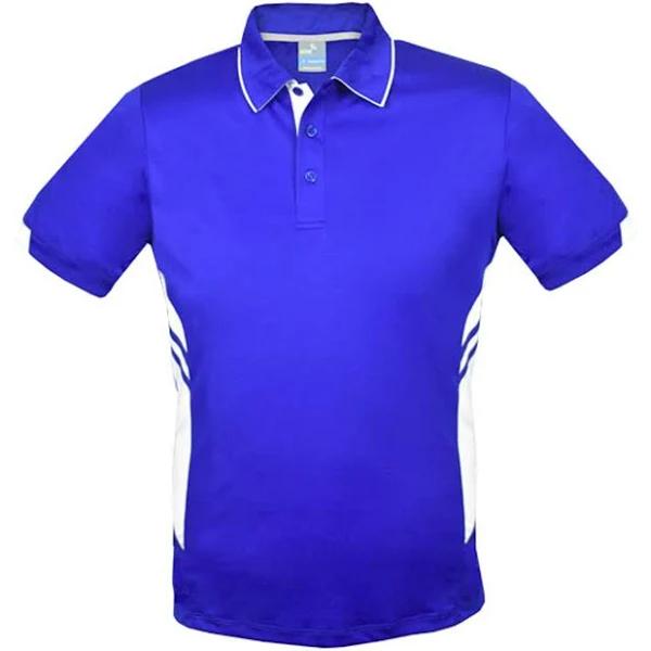 Aussie Pacific - Mens Tasman Polo Shirt - Royal/White - 2XL