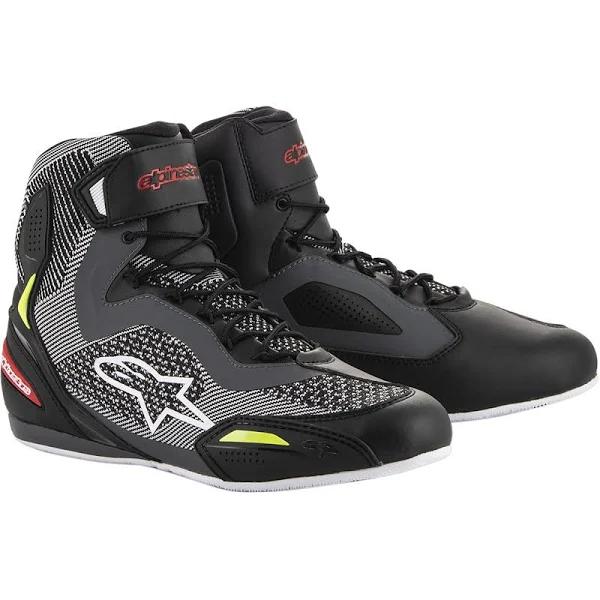 Alpinestars Faster 3 Rideknit Shoes - Black/Grey/Red/Yellow