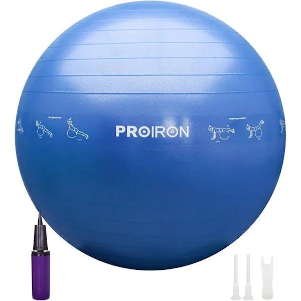 PROIRON Extra Thick Exercise Ball With Postures, Yoga Ball 55cm 65cm 75cm, Anti-burst Gym Ball, Swiss Ball With Pump For Yoga, Pilates, Fitness