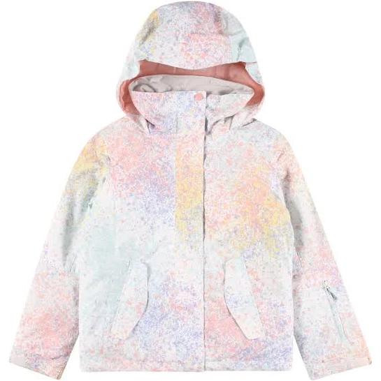 Roxy Jetty Girls Snow Jacket - Bright White Splash