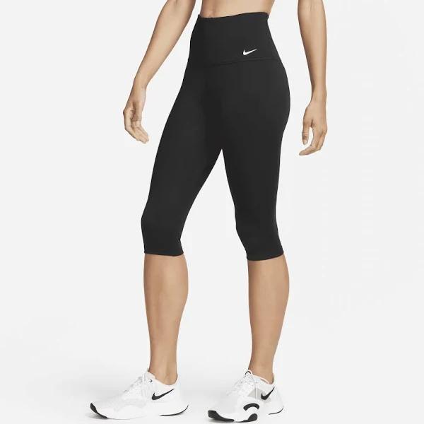 Nike One Women's High-Waisted Capri Leggings - 50% Recycled Polyester - Black