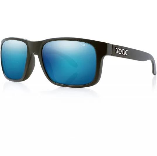 Tonic Mo | Matte Black/Blue Mirror Polarised Glass Sunglasses