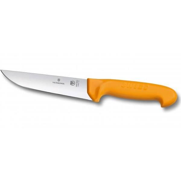 Victorinox Swibo Butchers Knife, Straight Back Blade (Yellow) - 16cm