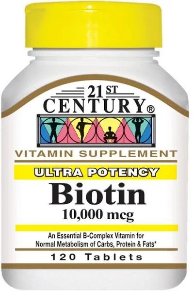 21st Century Biotin - 10,000 mcg - 120 Tablets