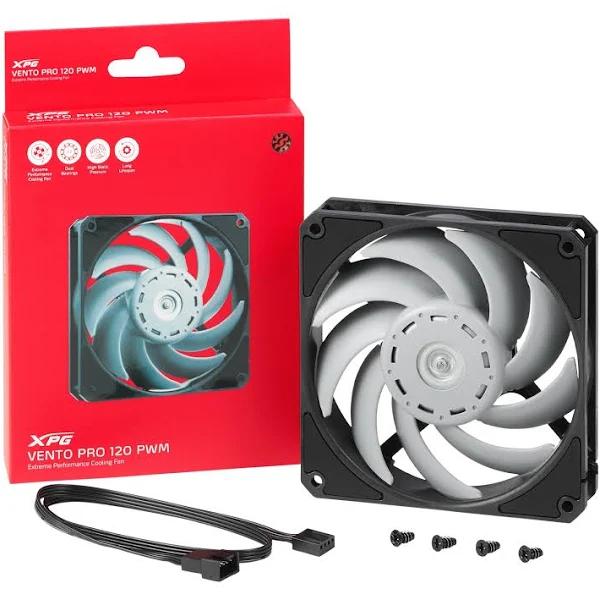 ADATA Dual Bearing 4-Pin PWM 120mm Fan [VENTOPRO120PWM-BKCWW]