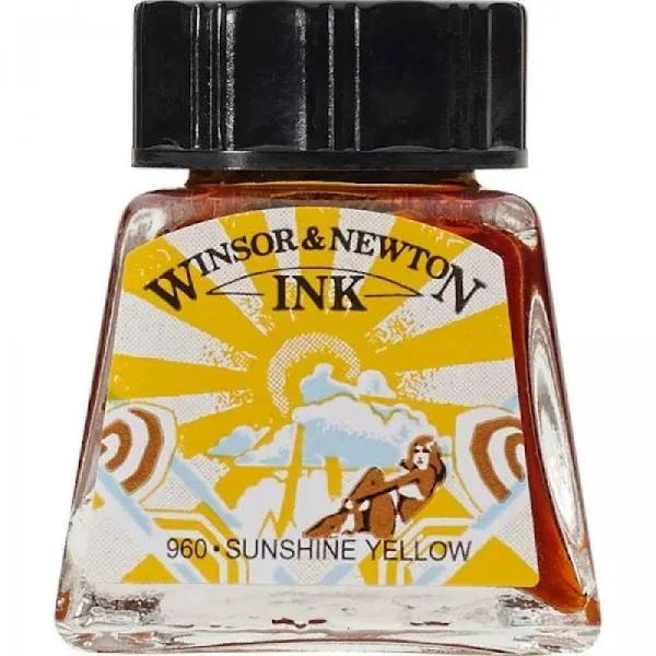 Winsor & Newton Drawing Ink 14ml Sunshine Yellow