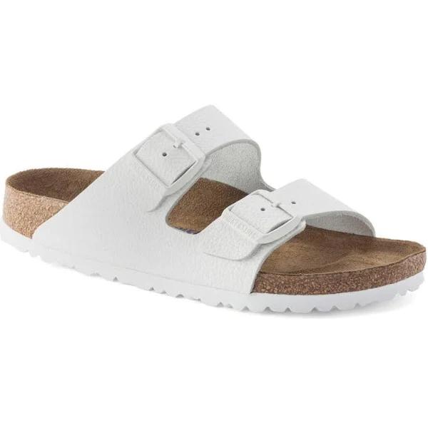 Birkenstock Arizona SFB White Leather Regular Fit 38 / White