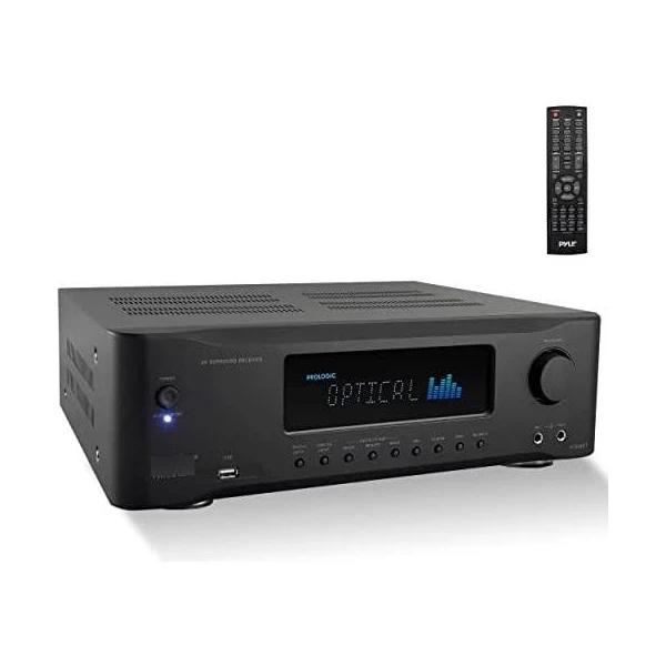 Wireless Bluetooth Home Audio Amplifier - 100W 5 Channel Home Theater Power Stereo Receiver, Surround Sound w/ HDMI, AUX, FM Antenna, Subwoofer