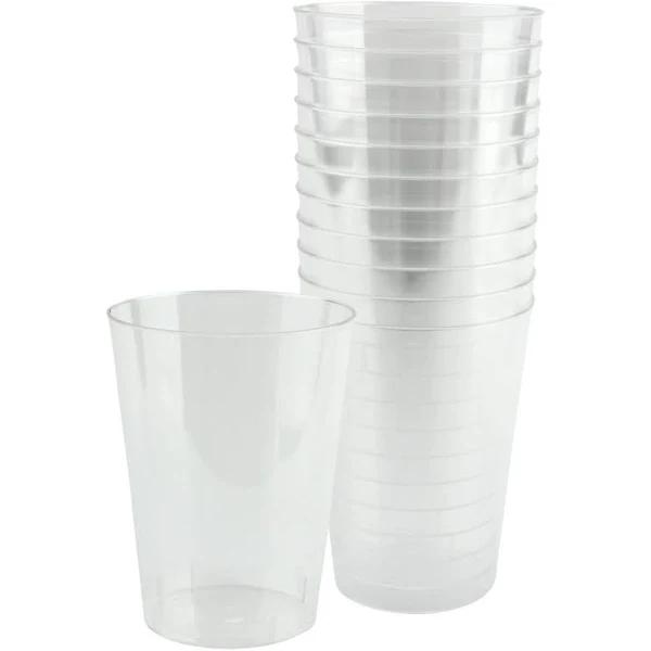 Clear Plastic Reusable Tumbler Drink Glasses 300ml 12 Pk Birthday Party Supplies