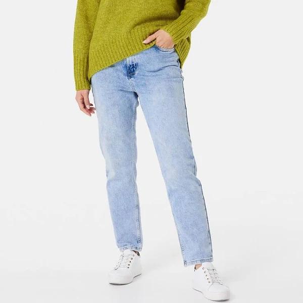 Kmart Super High Rise Straight Jeans-Light Wash Size: 12