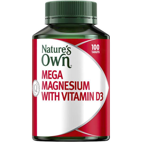 Nature's Own Mega Magnesium with Vitamin D3 100 Tablets