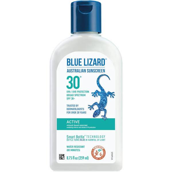 Blue Lizard Active Mineral Sunscreen with Zinc Oxide/SPF 30+, Unscente