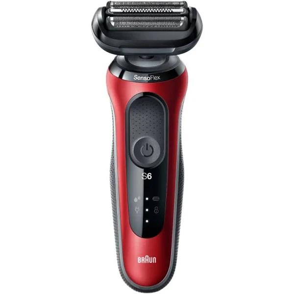 Braun 61-R1000s Series 6 Wet & Dry Electric Shaver - Red