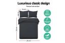 Giselle Quilt Cover Set Classic Black - Queen