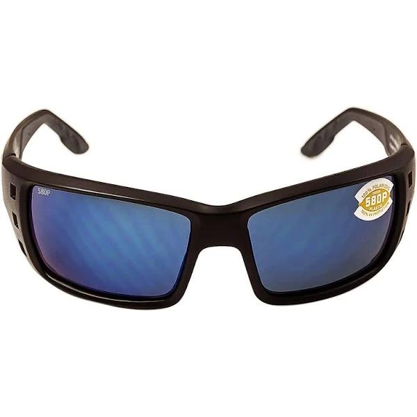 Costa Del Mar Permit Sunglasses Matte Black / Blue Mirror 580P