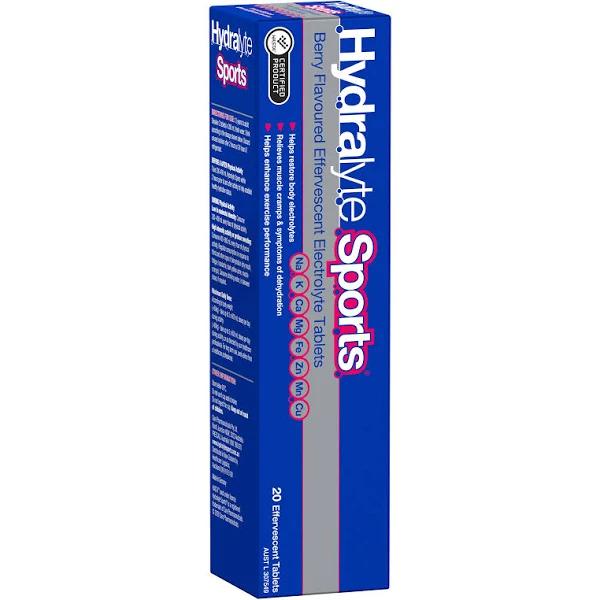 Hydralyte Sports Berry 20 Effervescent Tablets