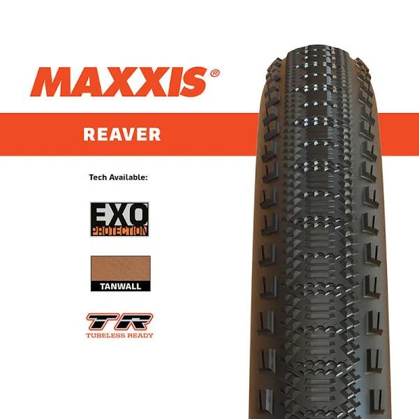 Maxxis Reaver Exo Tr Gravel Tyre - Tan Wall (700 x 40)