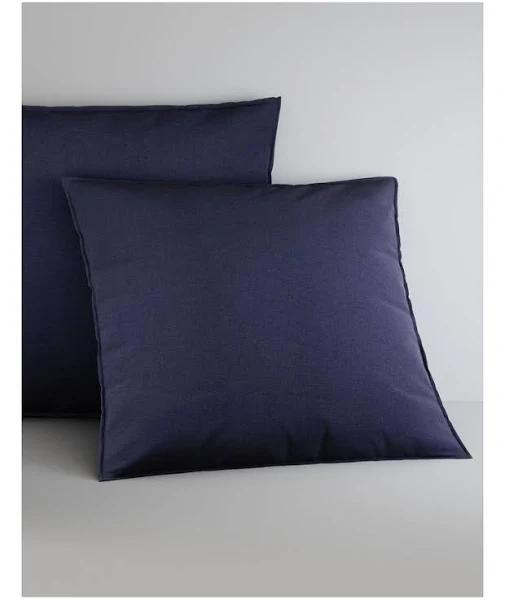 Sheridan Bayley Washed Percale European Pillowcase Pair in Deep Sea Blue Euro Pair