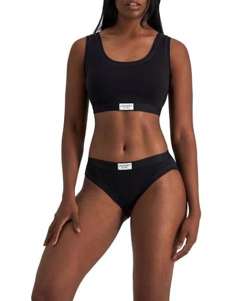 Jockey Women's Comfort Classics Bikini Briefs 2 Pack - Black - Size 16