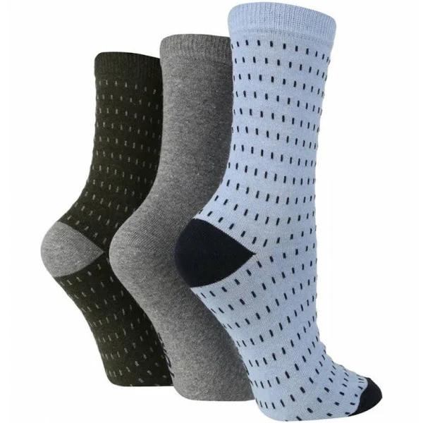 TORE 3pk 100% Recycled Cotton Jacquard Micro Dash Socks - Women's