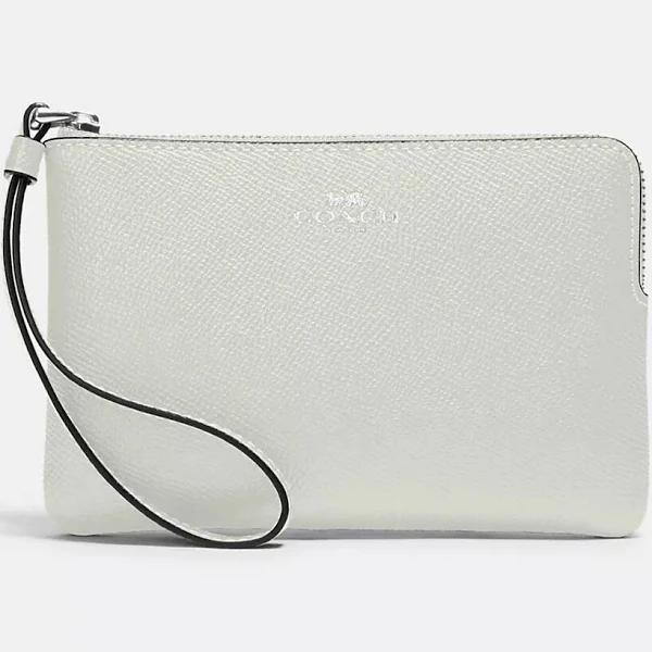 Coach Women's Corner Zip Wristlet in Crossgrain Leather