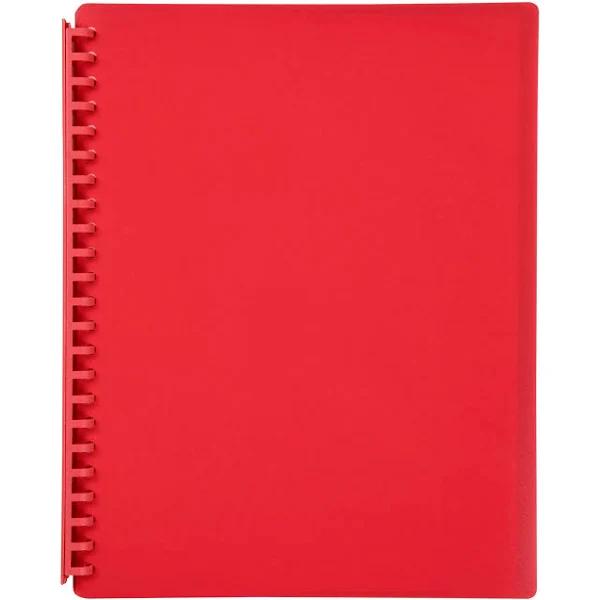 Marbig A4 20 Pocket Refillable Display Book Red