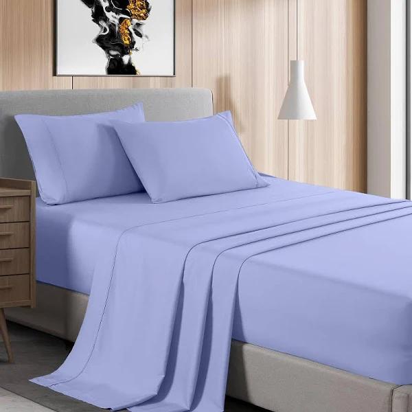 Royal Comfort 2000 Thread Count Bamboo Cooling Sheet Set Ultra Soft Bedding - Queen - Mid Blue