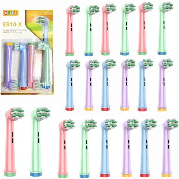 Kids Electric Toothbrush Heads For Oral B, Replacement Brush Heads For Kids Brush Heads Compatible With Sensitive Clean, Soft Bristles,Pack of 20