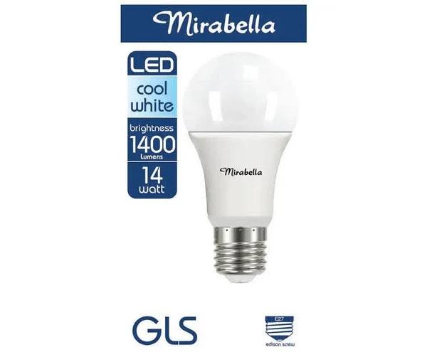 Mirabella LED GLS ES 14W Cool White Globe