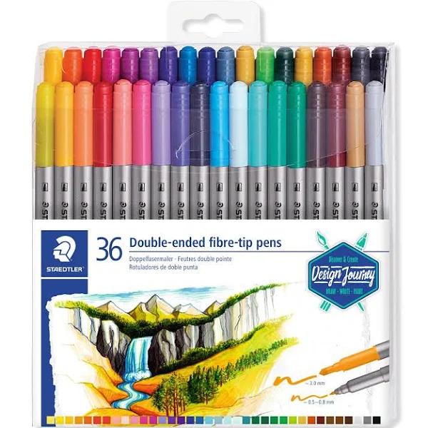 Staedtler Double-ended Fibre Tip Pens 36 Pack