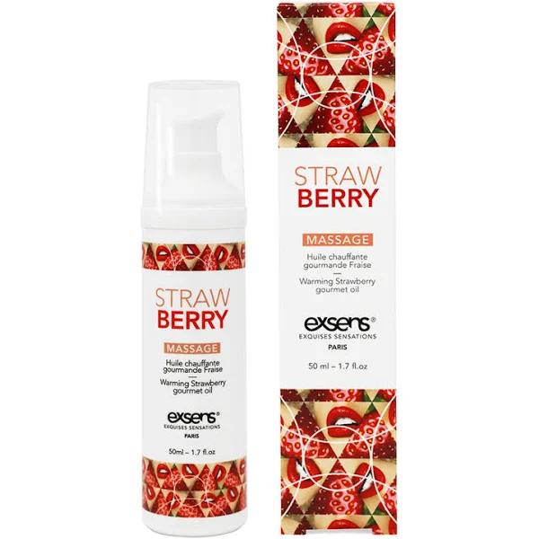 Exsens of Paris Warming Massage Oil - Strawberry