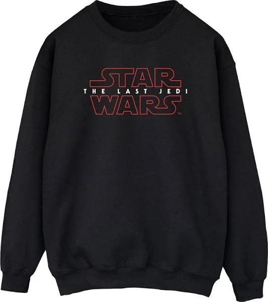 Star Wars: The Last Jedi Mens Logo Sweatshirt Black 3XL Cotton Polyester Mens Sweatshirt