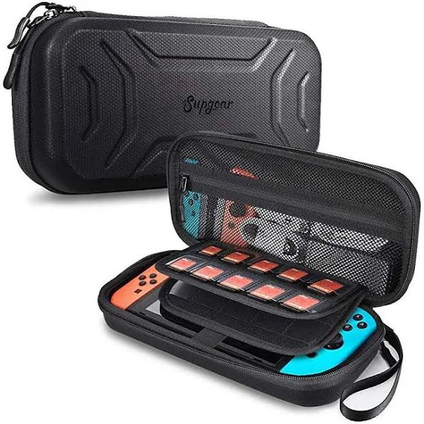 SUPGEAR Case For Nintendo Switch, Protective Hard Shell Travel Carrying Case Pouch For Nintendo Switch Console & Accessories With 20 Game Cartridges