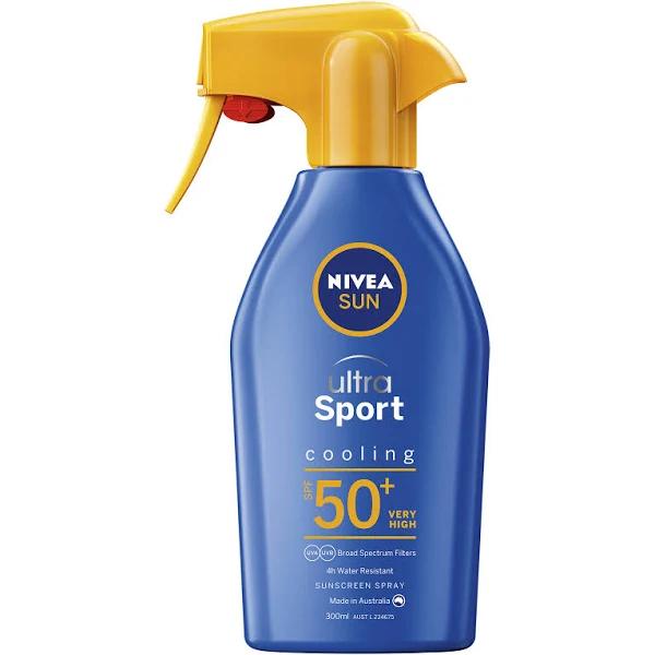 Nivea Sun Ultra Sport Cooling SPF50+ Sunscreen Trigger Spray 300ml