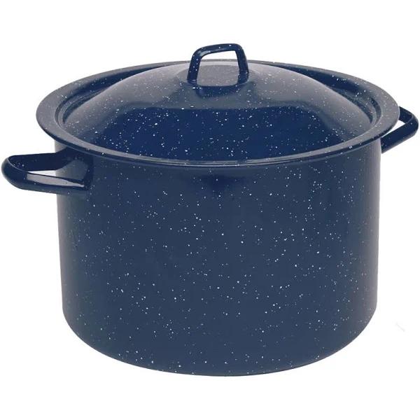 IMUSA C20666-1063310W 6-Quart Blue Speckled Enamel Stock Pot with Lid