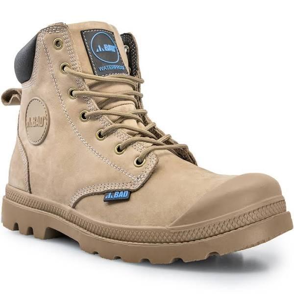 Bad Signature Zip Side Safety Work Boots, 5 / Stone