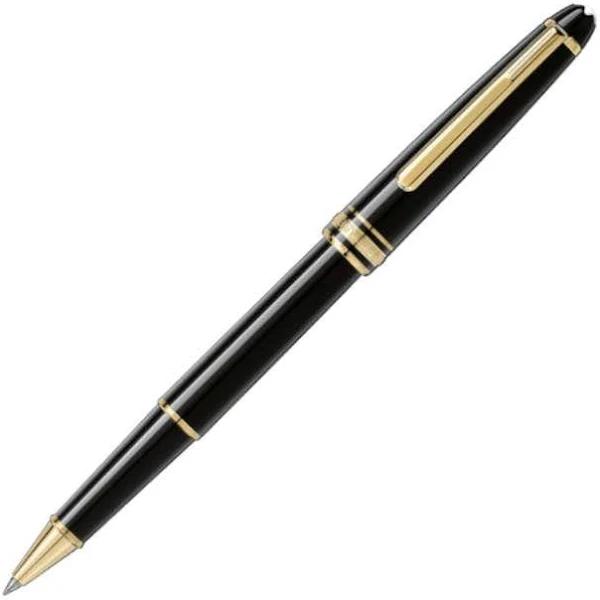 Montblanc Meisterstück Classique Rollerball Pen, Gold Trim, Black, 132457