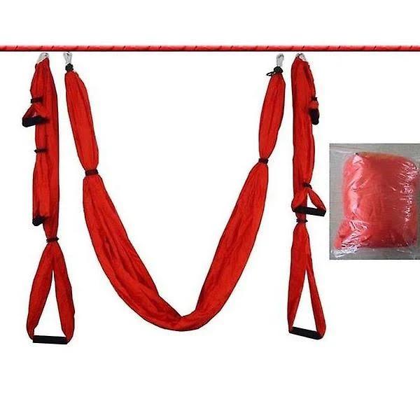 Anti Gravity Aerial Yoga Hammock Hanging Belt Swing Trapeze Home Gym Fitness Exercises - Red - AfterPay & zipPay Available