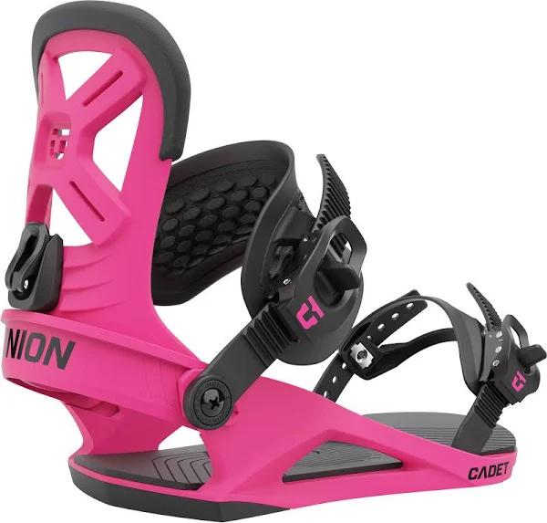 Union Cadet Kids Snowboard Bindings 2023 Hot Pink