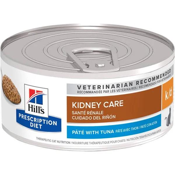 Hills Prescription Diet Cat k/d Kidney Care Pate with Tuna Wet Food 156g x 24