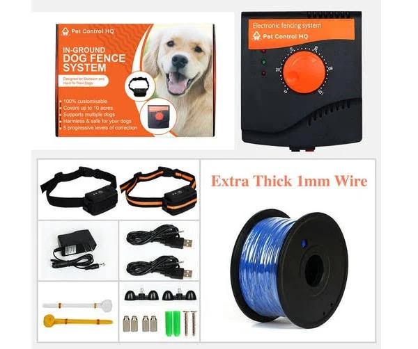 Waterproof Rechargeable Electric Dog Fence with 2 Collars