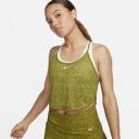 Nike Dri-FIT One Women's Printed Crop Tank Top - 50% Recycled Polyester - Green