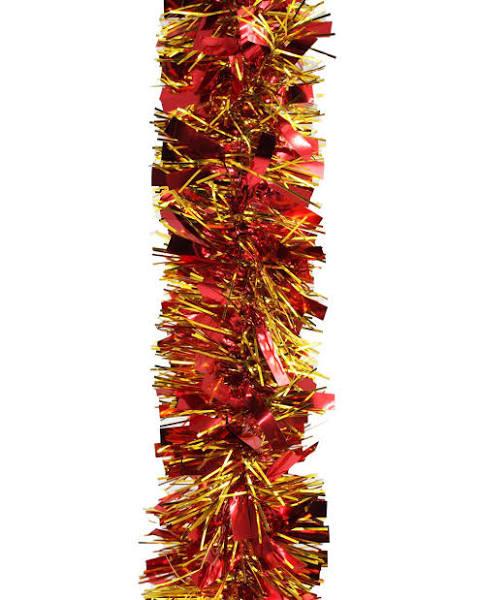 5m Red Gold Mix Christmas Tinsel 75mm