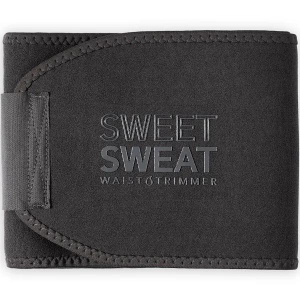 Sports Research Sweet Sweat Waist Trimmer Sweat Band Increases Stomach Temp to Cut Water Weight, Matte Series - Black